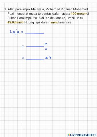 Penyelesaian masalah - Laju