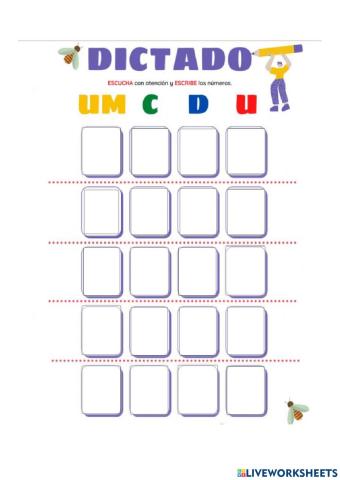 Dictado de números