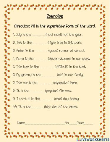 Superlative adjective