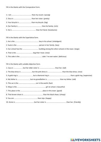 Comparative and Superlative