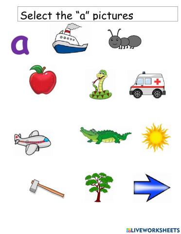 Select -a- sound words