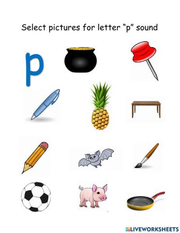Select -p- sound words