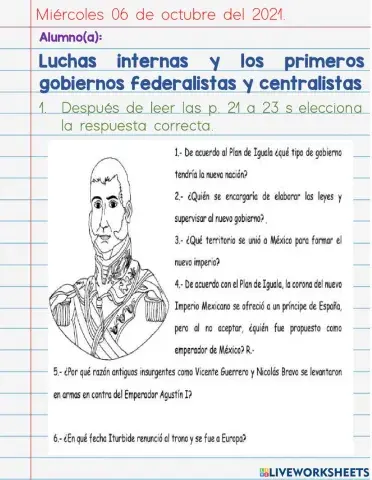 Luchas internas y los primeros gobiernos federalistas y centralistas
