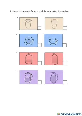 Compare and Measure Volume Year 1