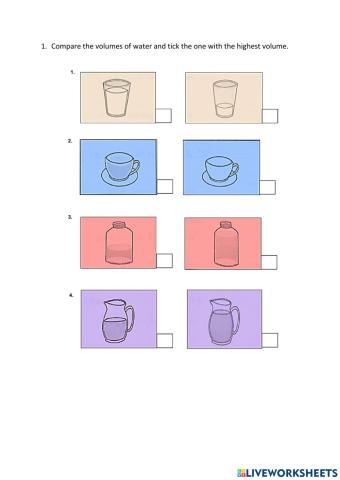 Compare and Measure Volume Year 1