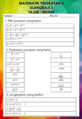 Ulangkaji matematik 3