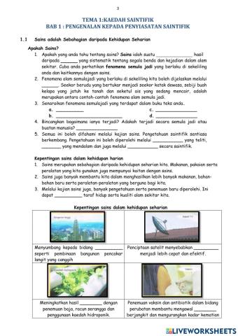 SAINS TINGKATAN 1 BAB 1