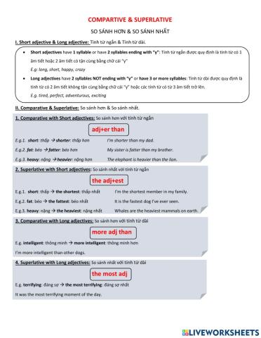 Comparative & Superlative