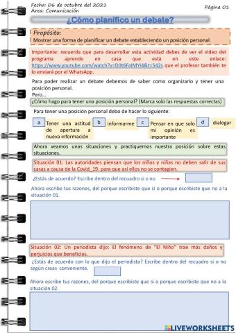 ¿Cómo planifico un debate?