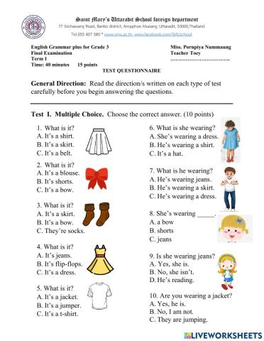 Final term 1 grammar plus G3