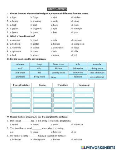 Exercise - Unit 2 - Grade 6