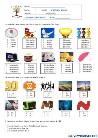 Avaliação Objetiva de Português