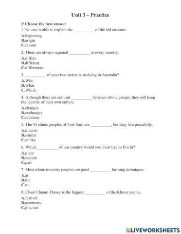 Unit 3 practice
