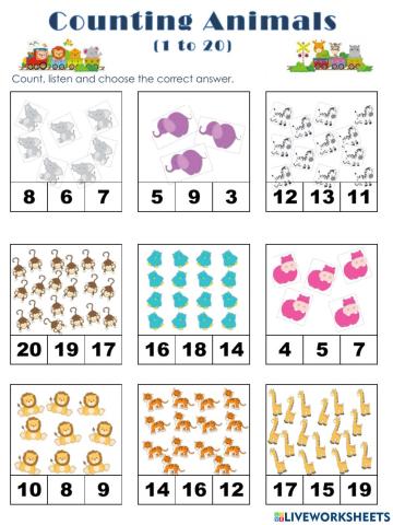 Counting 1 - 20