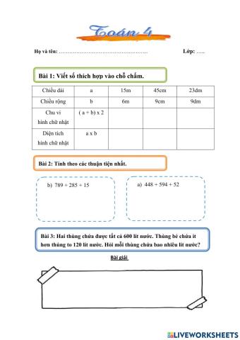 Ôn tập toán tuần 5