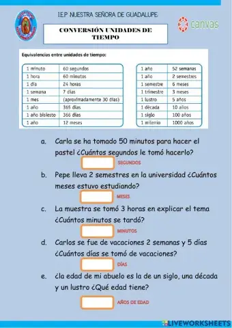 Conversión de unidades de tiempo