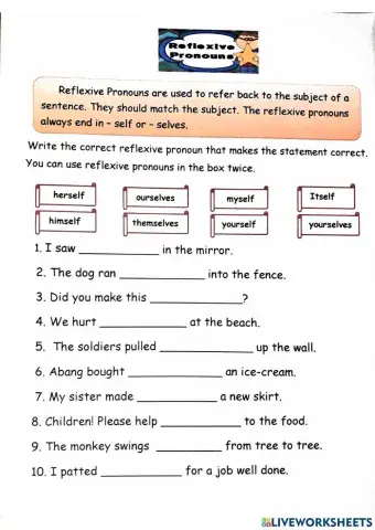 Reflexive pronouns