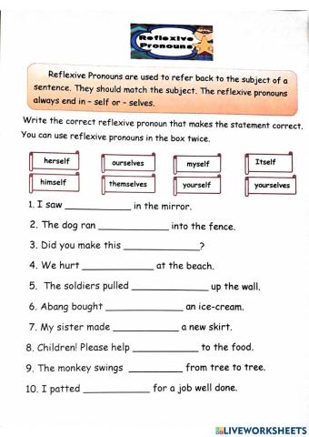 Reflexive pronouns