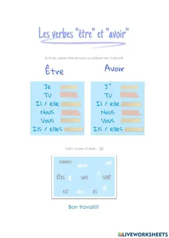 Les verbes être et avoir au présent