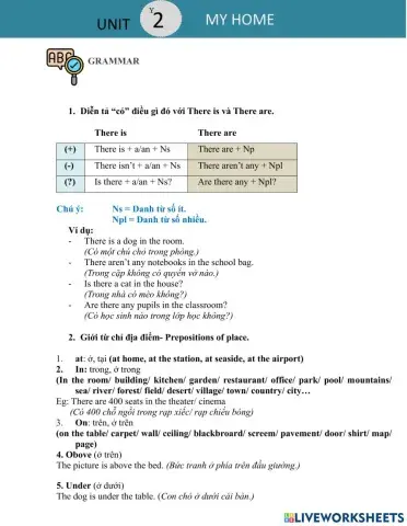 G6 Global Success - U2 - Grammar