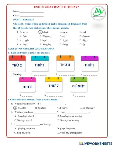 Dò bài lớp 4 10-10