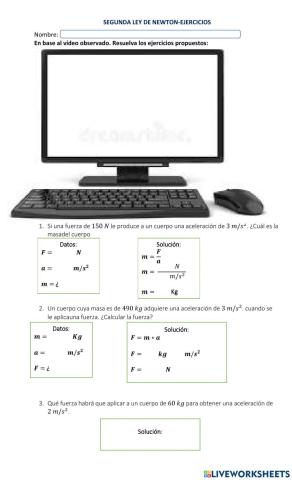 Segunda Ley de Newton