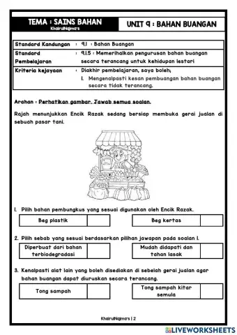 Unit 9 : Bahan Buangan