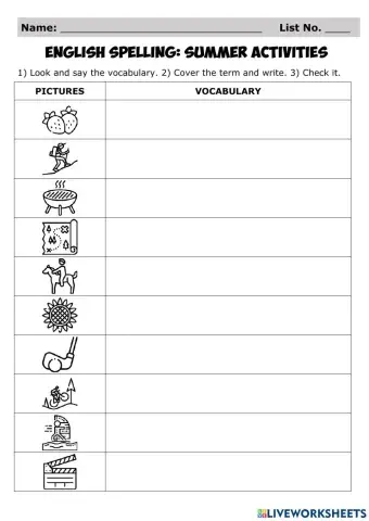 Summer Activities in the Past