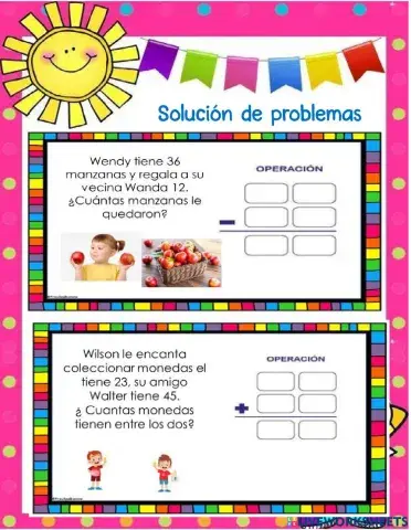 Problemas de sumas y restas