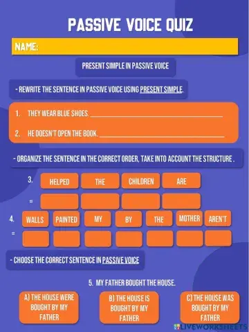 Passive voice quiz