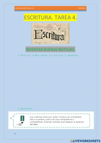 Escritura. Tarea 4.