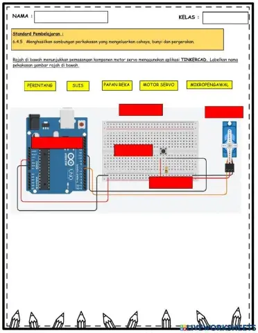 Projek pergerakan (tinkercad)