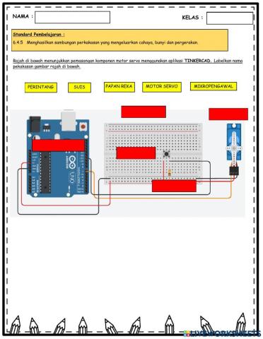 Projek pergerakan (tinkercad)
