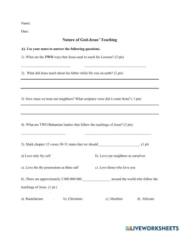 NOG- Jesus' Teaching