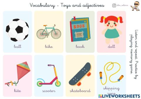 Toys and adjectives