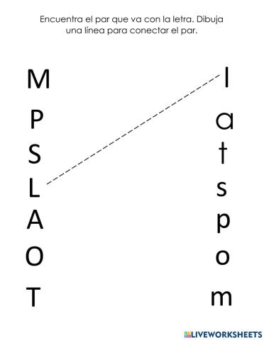 Encuentra el par de la letra