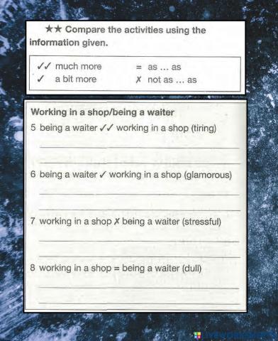 Describing and comparing work