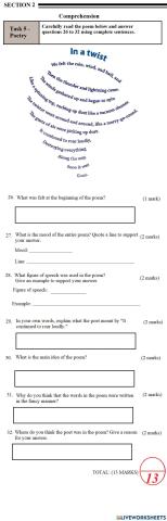 Compre practice - poetry