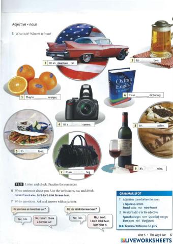 Unit 5: the way i live - (page 37)