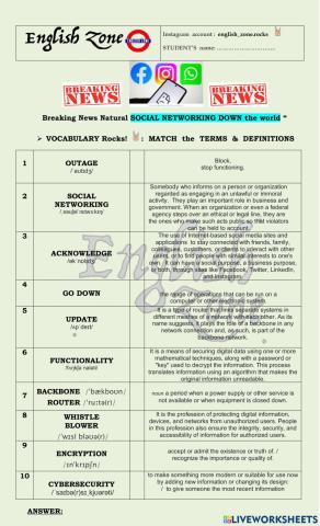 Breaking News SOCIAL NETWORKING DOWN  the world