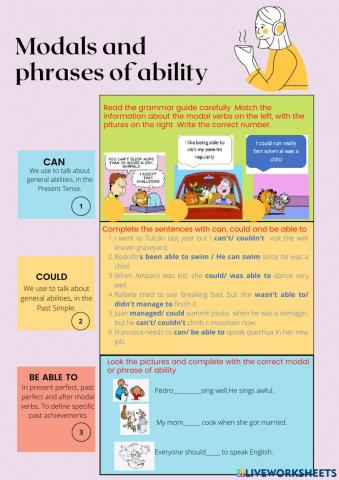 Modals and phrases of ability
