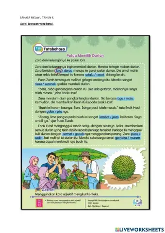 Kata adjektif tahun 4