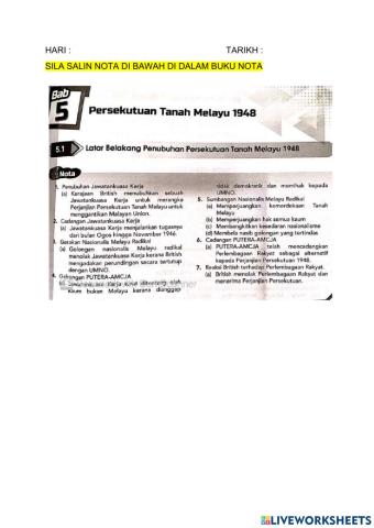 Bab 5 : Persekutuan Tanah Melayu 1948