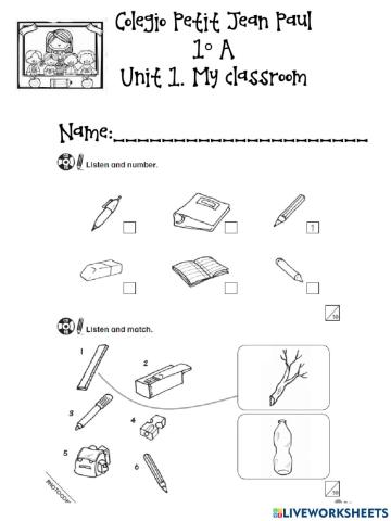 Unit 1. My Classroom - Review