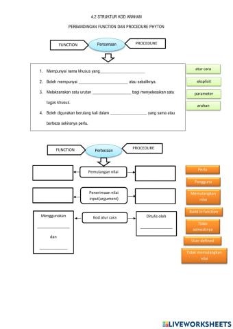 Function and procedure