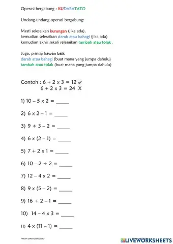 Operasi bergabung mudah