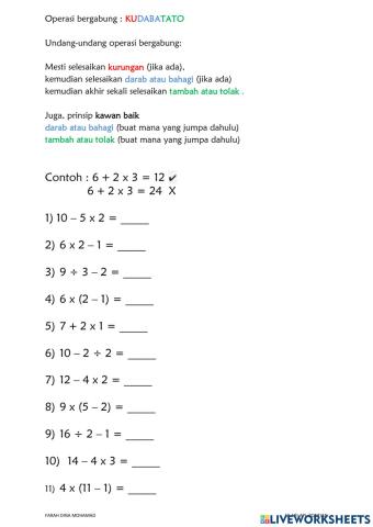 Operasi bergabung mudah