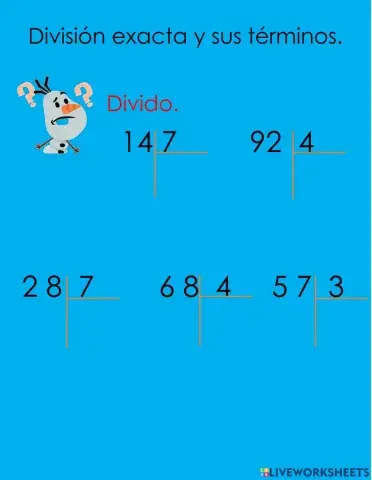 División y sus términos