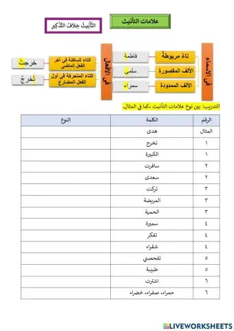 علامات التأنيث