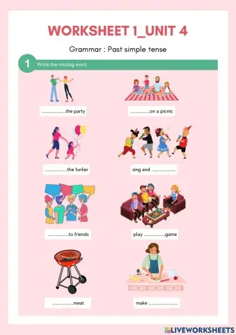 Worksheet 1-Unit 4-Grade 5